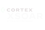 Logo of Cortex XSOAR by Palo Alto Networks, featuring stylized text and a geometric icon.
